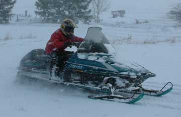 Darren on his snowmachine